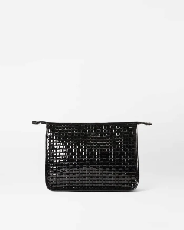 Woven Clutch Black Lacquer