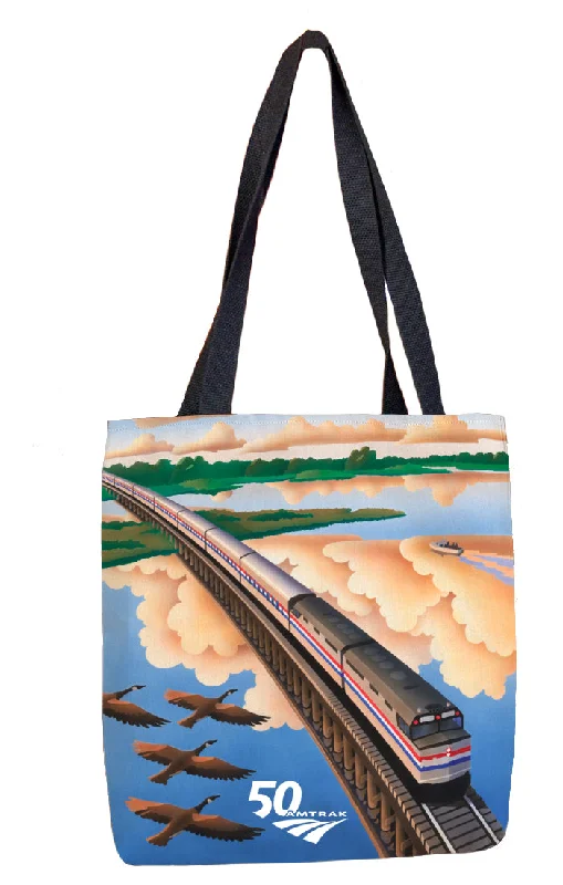 Bridge/Geese Tote Bag