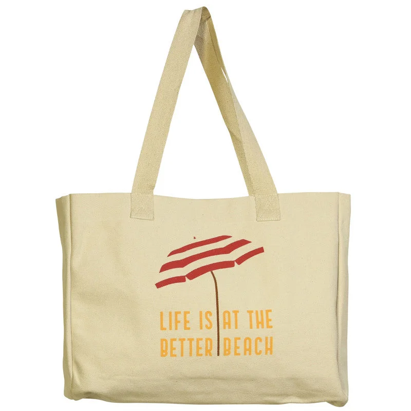 Beach Tote, Canvas - Life Is Better At The Beach