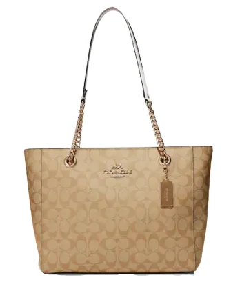 Coach Cammie Chain Tote In Signature Canvas