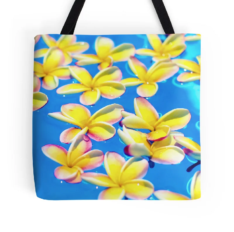 Floating Plumeria Tote Bag