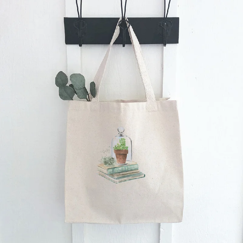 Terrarium and Books - Canvas Tote Bag