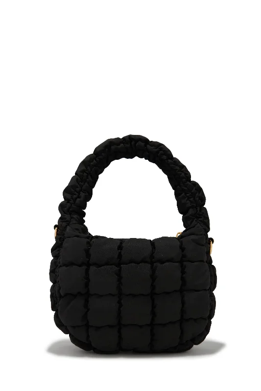 Carya Quilted Crossbody Bag  - Black