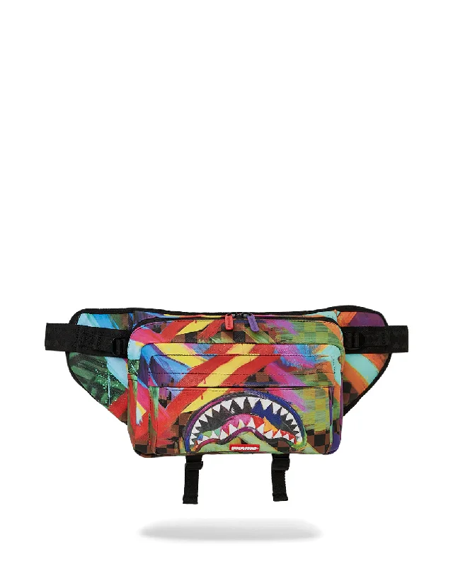 Sprayground Waist bag SHARKS IN PAINT CARGO CROSSBODY Red