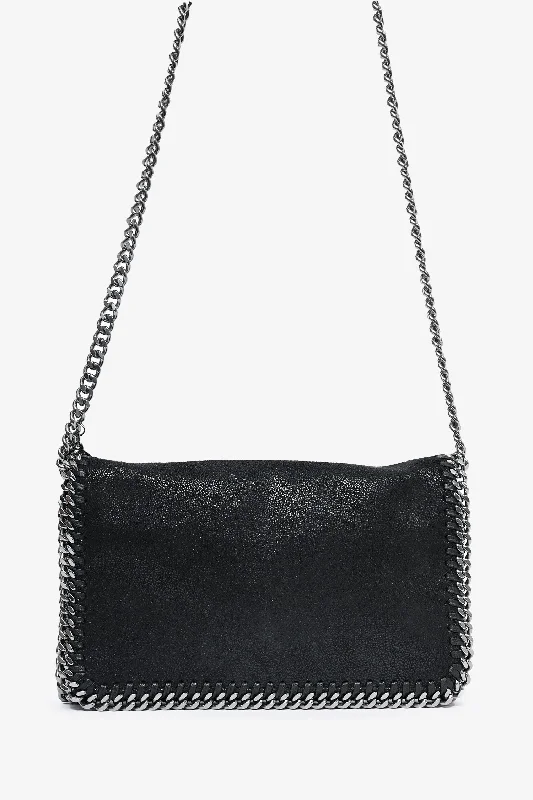 Stella McCartney Black Suede Mini Falabella Crossbody Bag