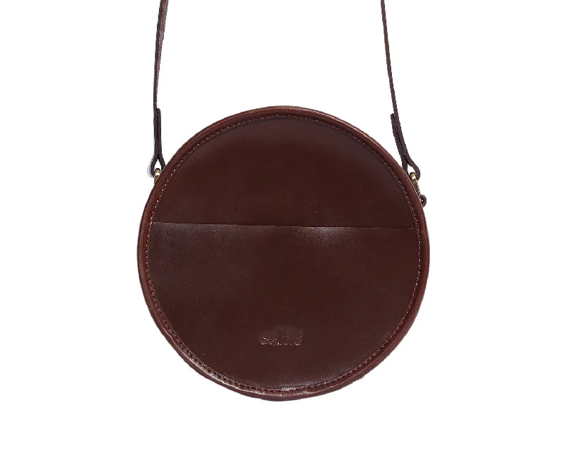 Stylish and Functional Brown Round Sling Bag, Art: BG-1467