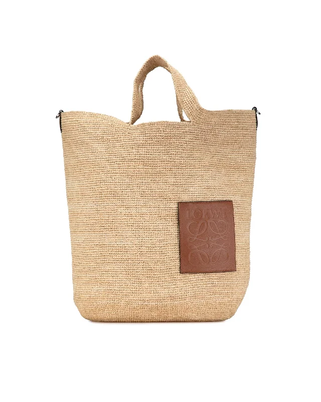 LOEWE Basket Bag Natural Woven Raffia Tote