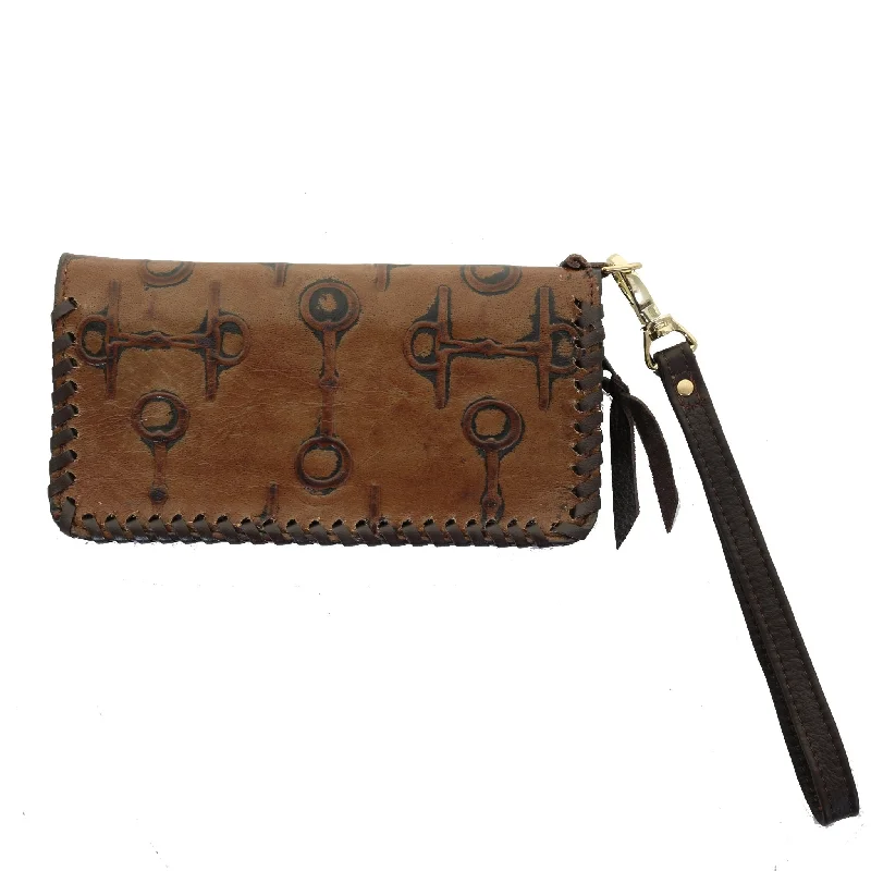 LZW46 - Caramel Bit Zipper Wallet