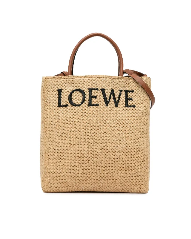 LOEWE Anagram Raffia Tote Bag Natural