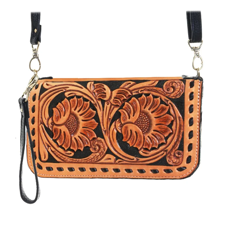 CO151 - Sunflower Tooled Clutch Organizer