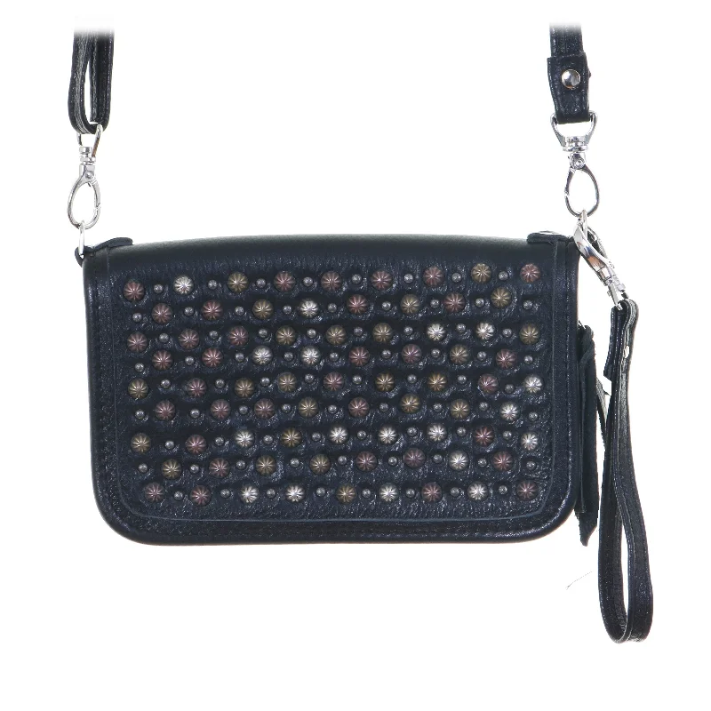 CO163 - Black Chap Studded Clutch Organizer