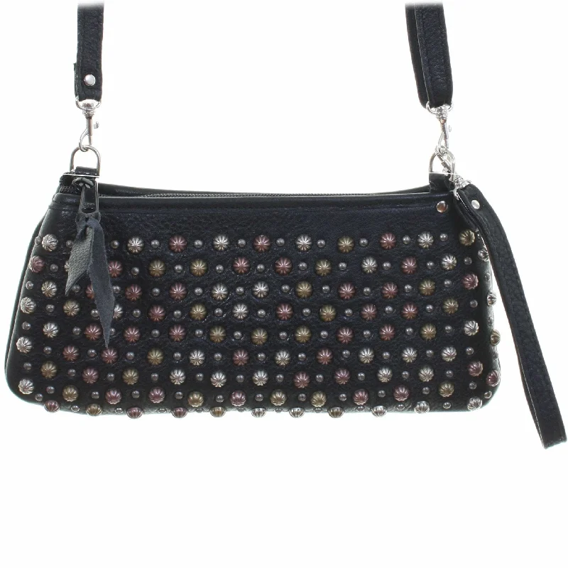 LC53 - Black Chap Studded Little Clutch