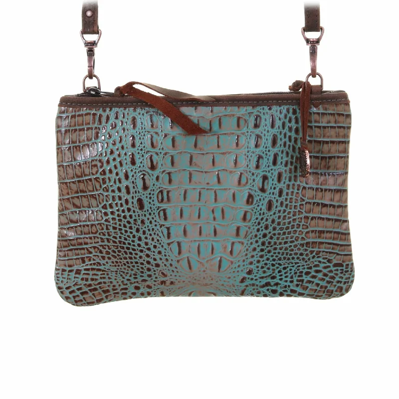 MDC20 - Vintage Mint Crocodile Medium Clutch