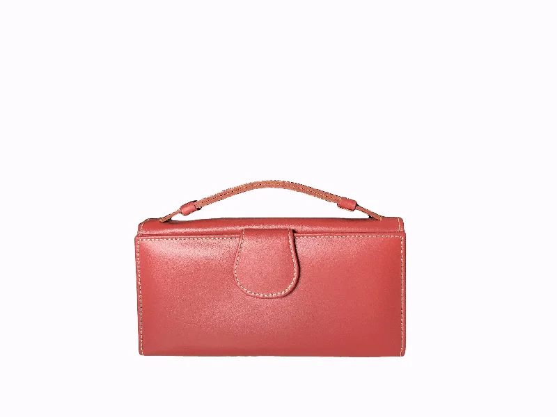 Ritzy Red Ladies Leather Clutch