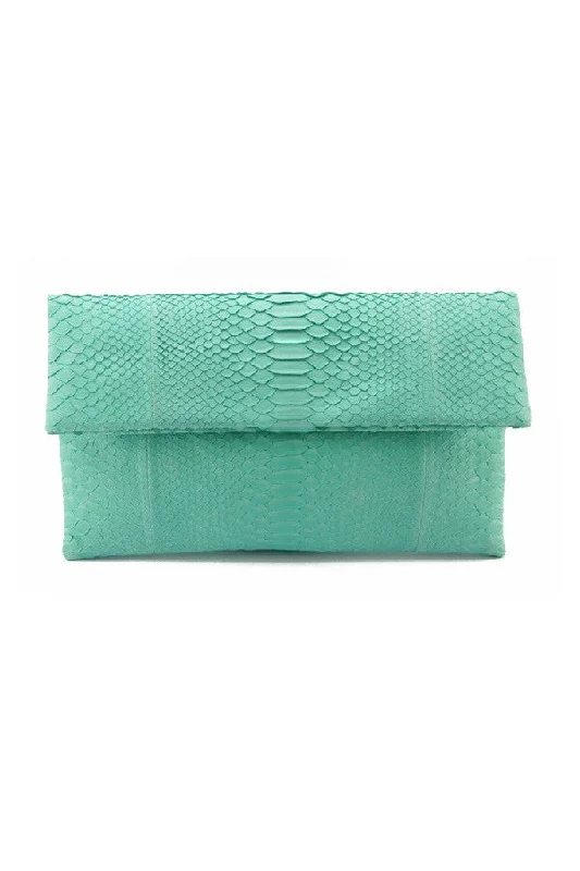 Mandalay Mint Foldover Clutch