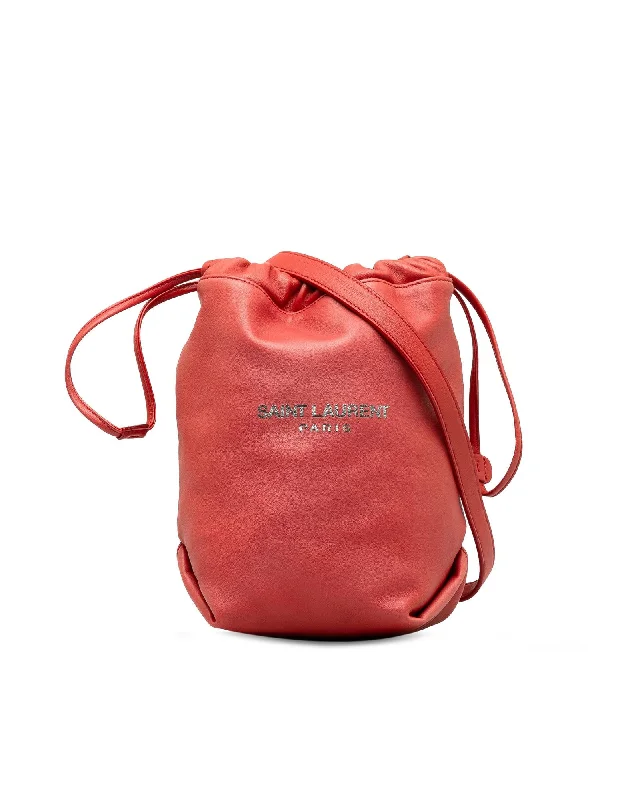 Saint Laurent Le 5 a 7 Bucket Bag - Red