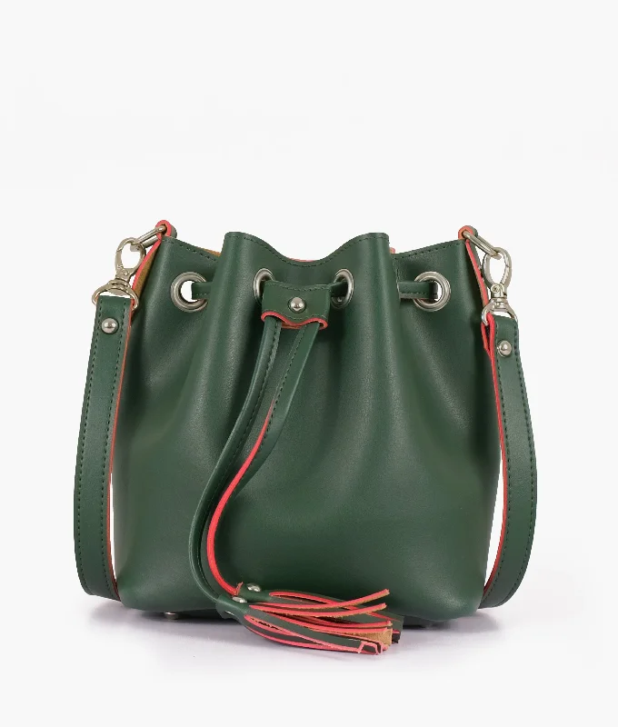 Army green bucket bag