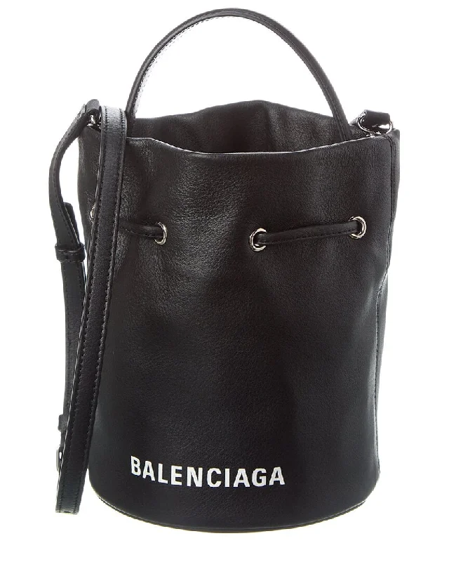 Balenciaga Everyday Drawstring XS Leather Bucket Bag