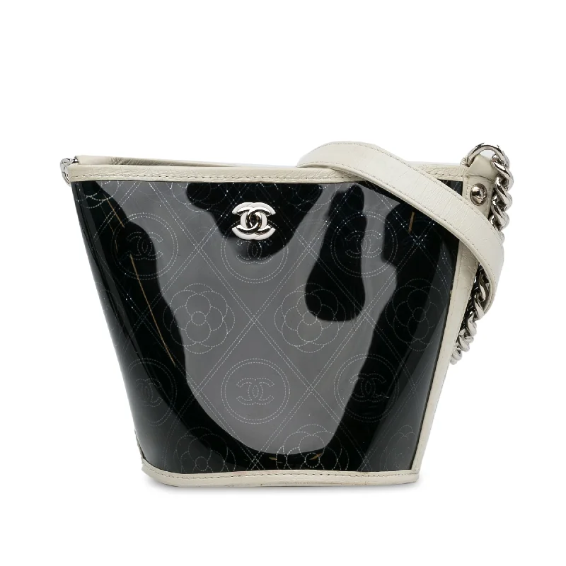 Black Chanel PVC Camellia Bucket