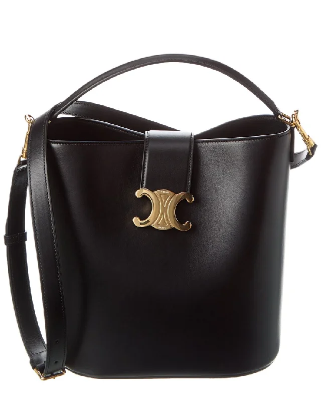 CELINE Louise Medium Leather Bucket Bag