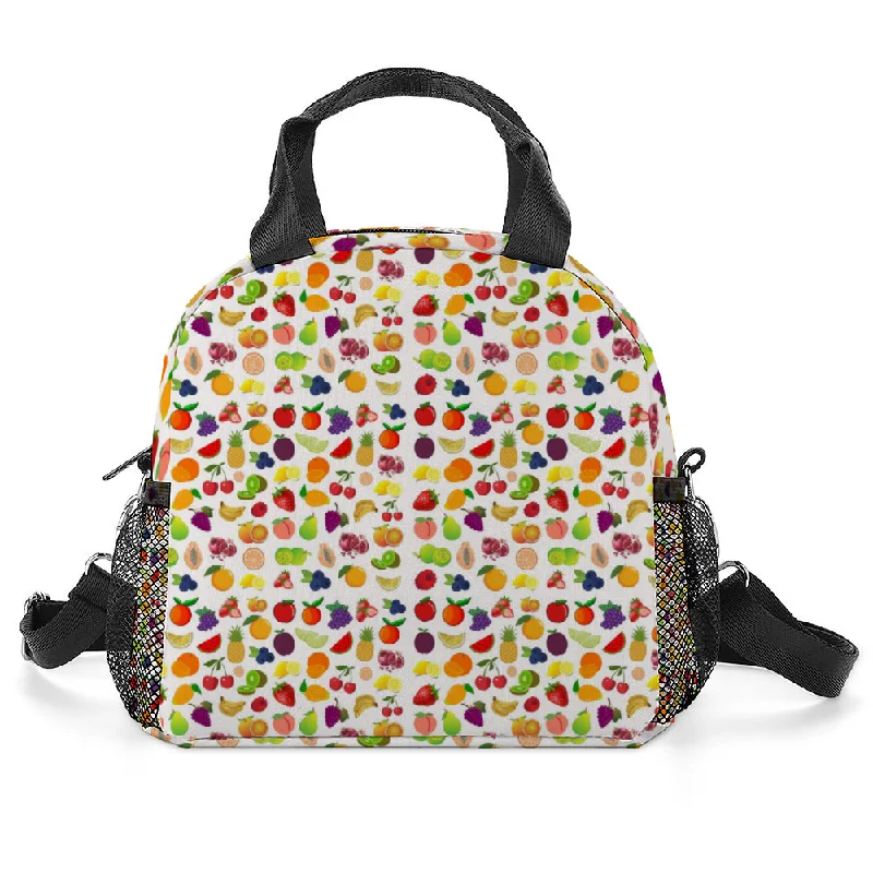 Fruit Insulated Lunch Bag with Handles & Shoulder Strap