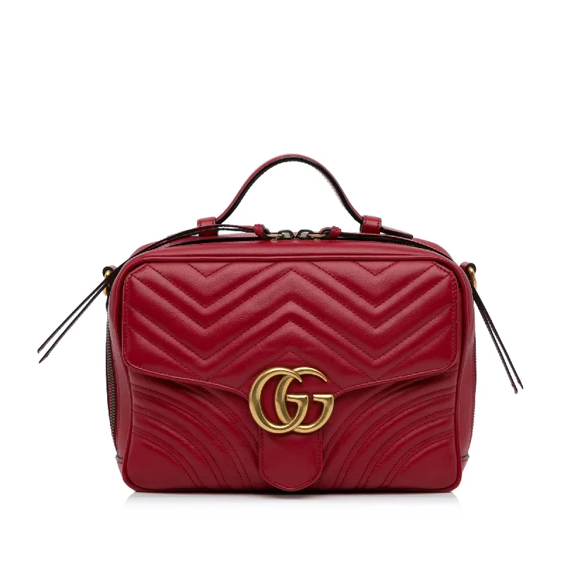 Gucci Small GG Marmont Matelasse Top Handle (SHG-hNCArE)