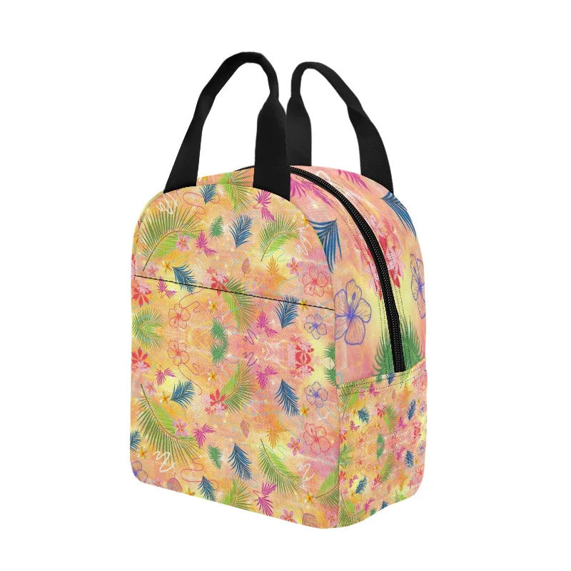 Hawaiian Gold Insulated Zipper Lunch Bag