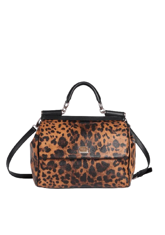 LARGE LEOPARD MISS SICILY BAG