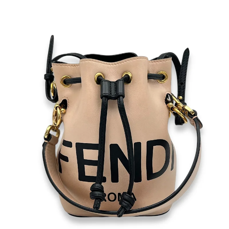 Mon Tresor Mini Bucket bag in Calfskin, Gold Hardware