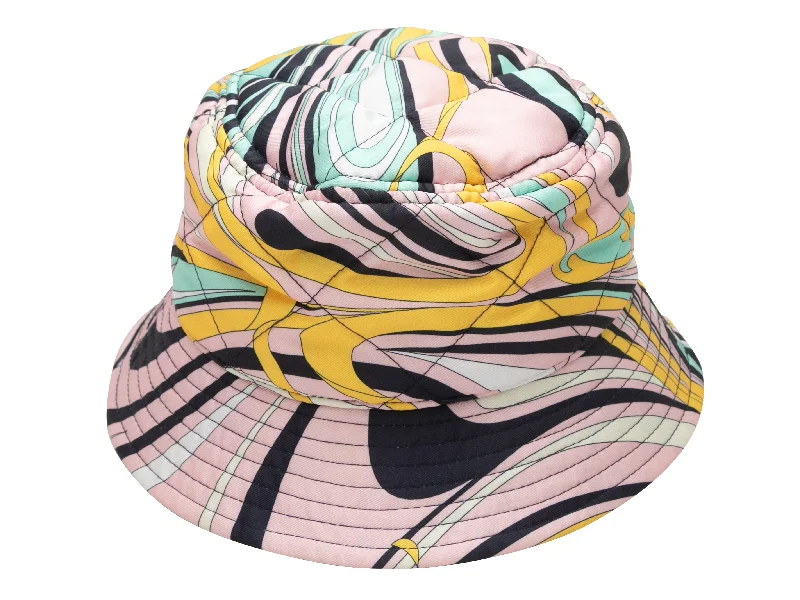 Pink & Multicolor Emilio Pucci Abstract Print Bucket Hat Size 1