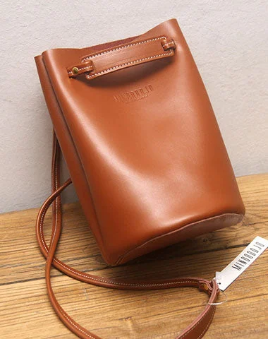 Stylish LEATHER WOMEN Bucket SHOULDER BAG Barrel Crossbody Purses FOR WOMEN